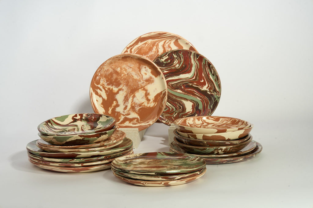 La Collection Romeo - La Grande Assiette Terracotta Paesina