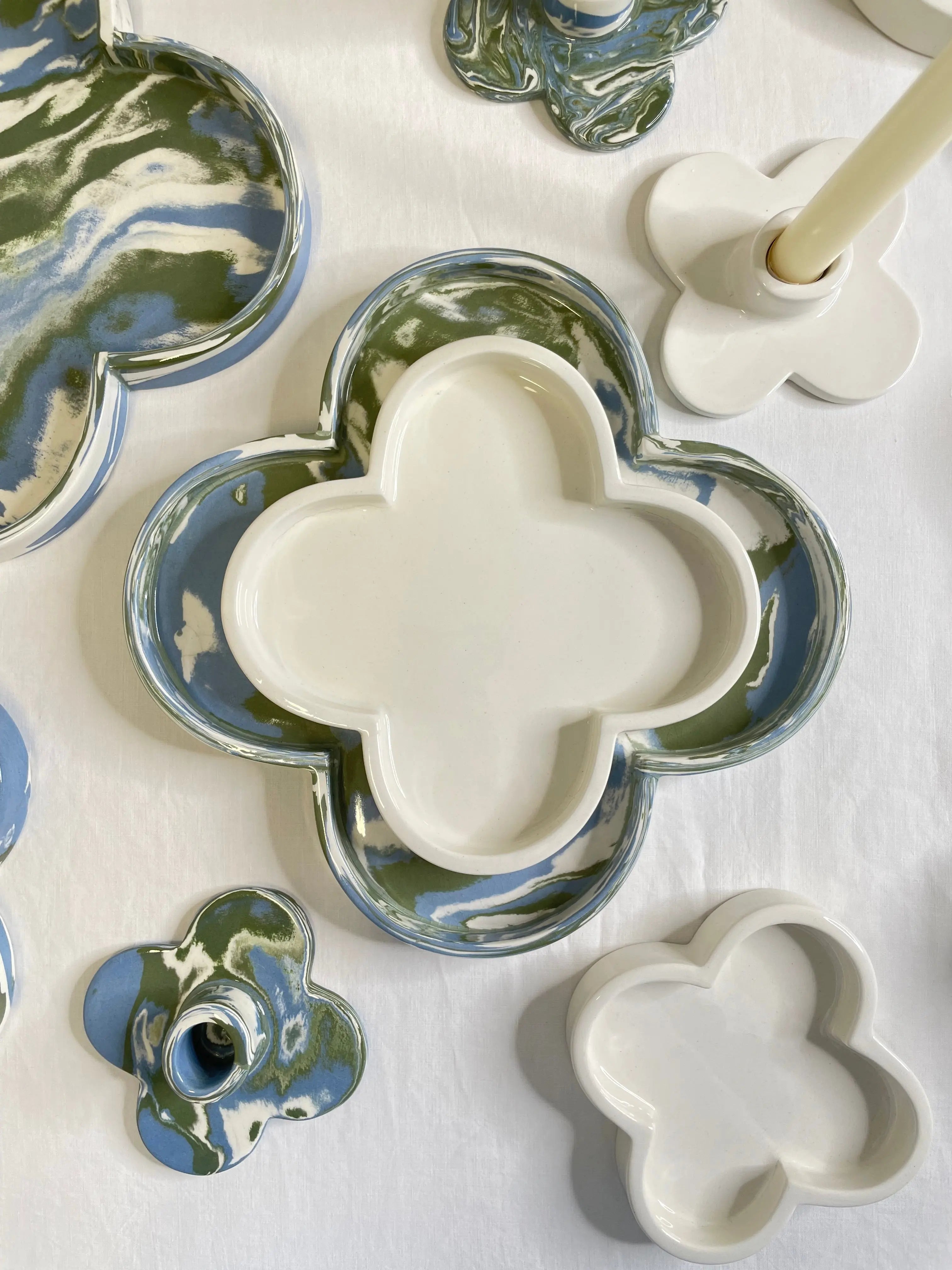 Collection Garance - Le Duo Coupelle et Bougeoir Paesina